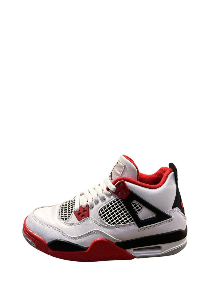 **USED** AIR JORDAN 4 RETRO (GS) FIRE RED (NO BOX)