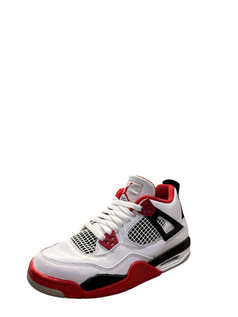 **USED** AIR JORDAN 4 RETRO (GS) FIRE RED (NO BOX)