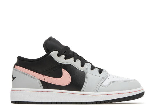 AIR JORDAN 1 LOW (GS) BLACK GREY FOG BLEACHED CORAL